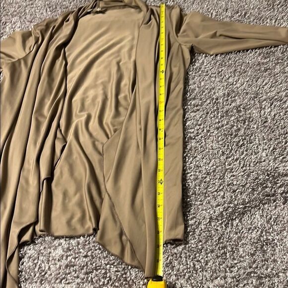 Chic Draped Tan Cardigan - Picture 4 of 5